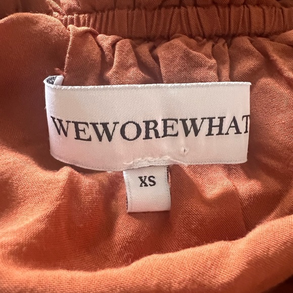 WeWoreWhat Rust Ruffle Mini DressXS-S - Picture 2 of 10